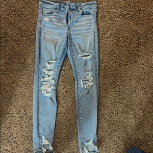 American Eagle distressed skinny jeans